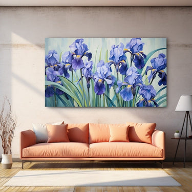 Acrylic Iris Flower Painting